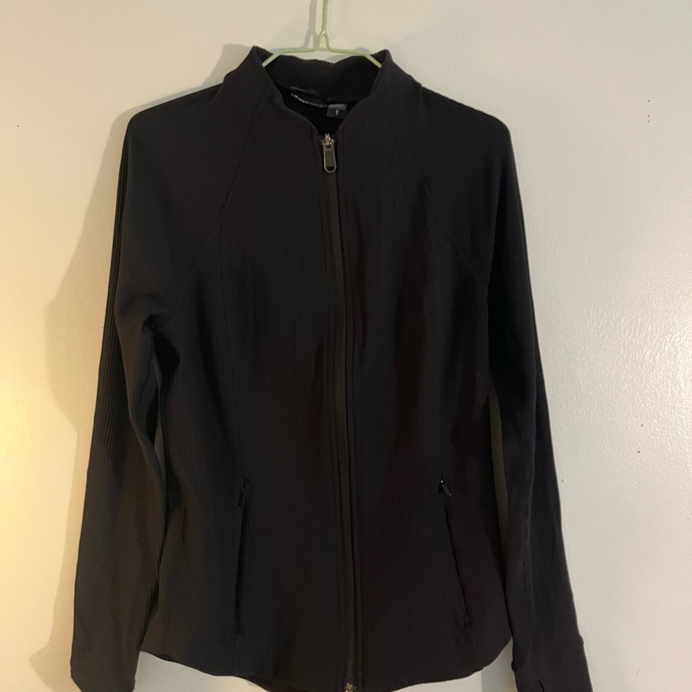 Athleta Women's Black Ribbed Jacket